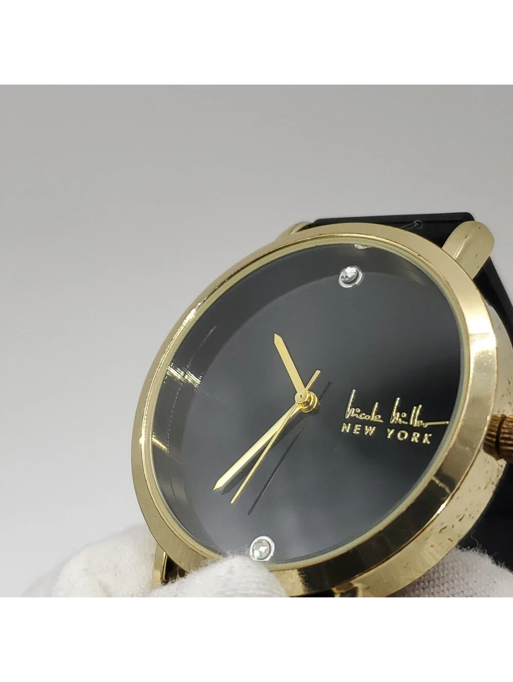 Nicole Miller New York Black Dial Womens Watch 38mm New Battery